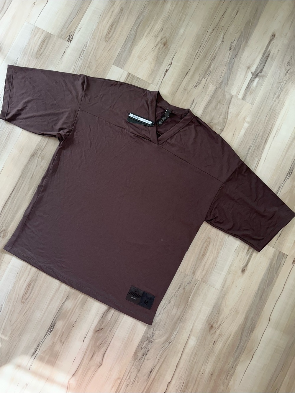 SKIMS NIKE Airy V-Neck Oversized Tee in Dark Sepia - NWT